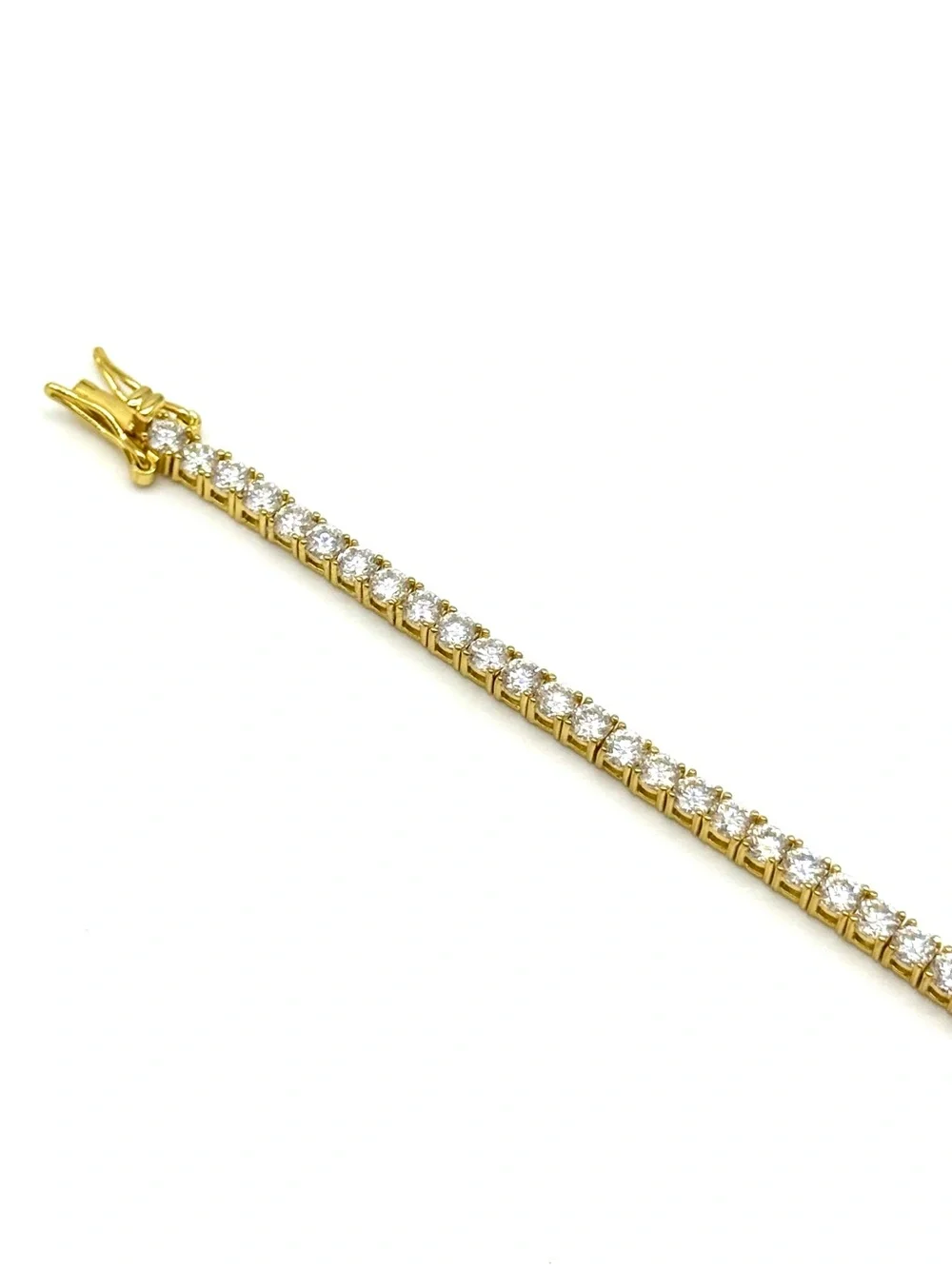 18K Gold Plated, 5.6CTW Moissanite Tennis Bracelet - Picture 9 of 11